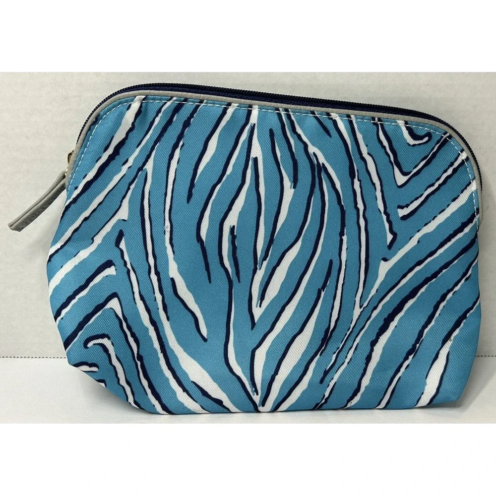 Estee Lauder Lancome Ipsy Cosmetic Makeup Bag Lot Of 4‎ Wild Prints Colorful